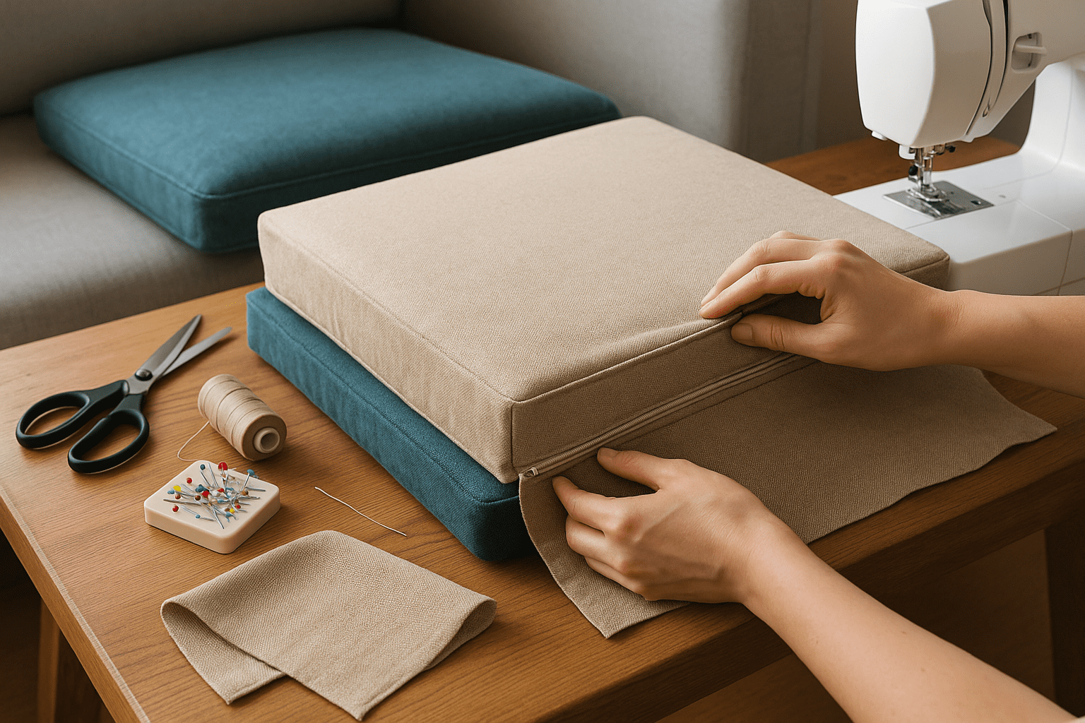 Syning af Hynder til Sofa - Trin-for-trin DIY guide