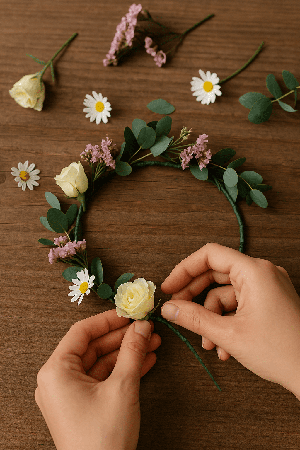 Kom i gang og lav din egen blomsterkrans derhjemme.