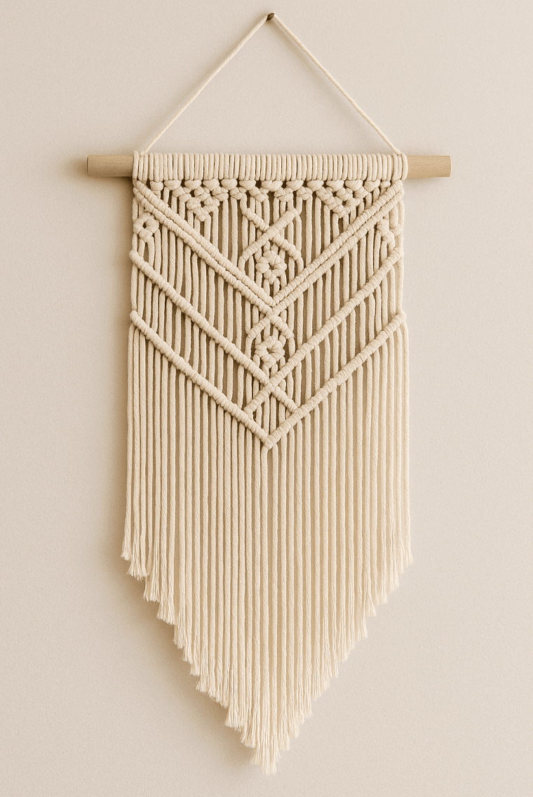 DIY macramé vægtæppe