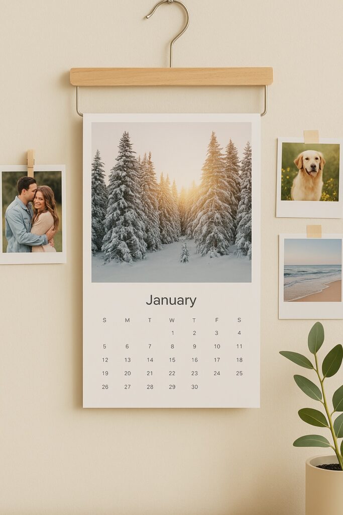 Lav selv kalender med billeder – skab en unik fotokalender med dine yndlingsbilleder.