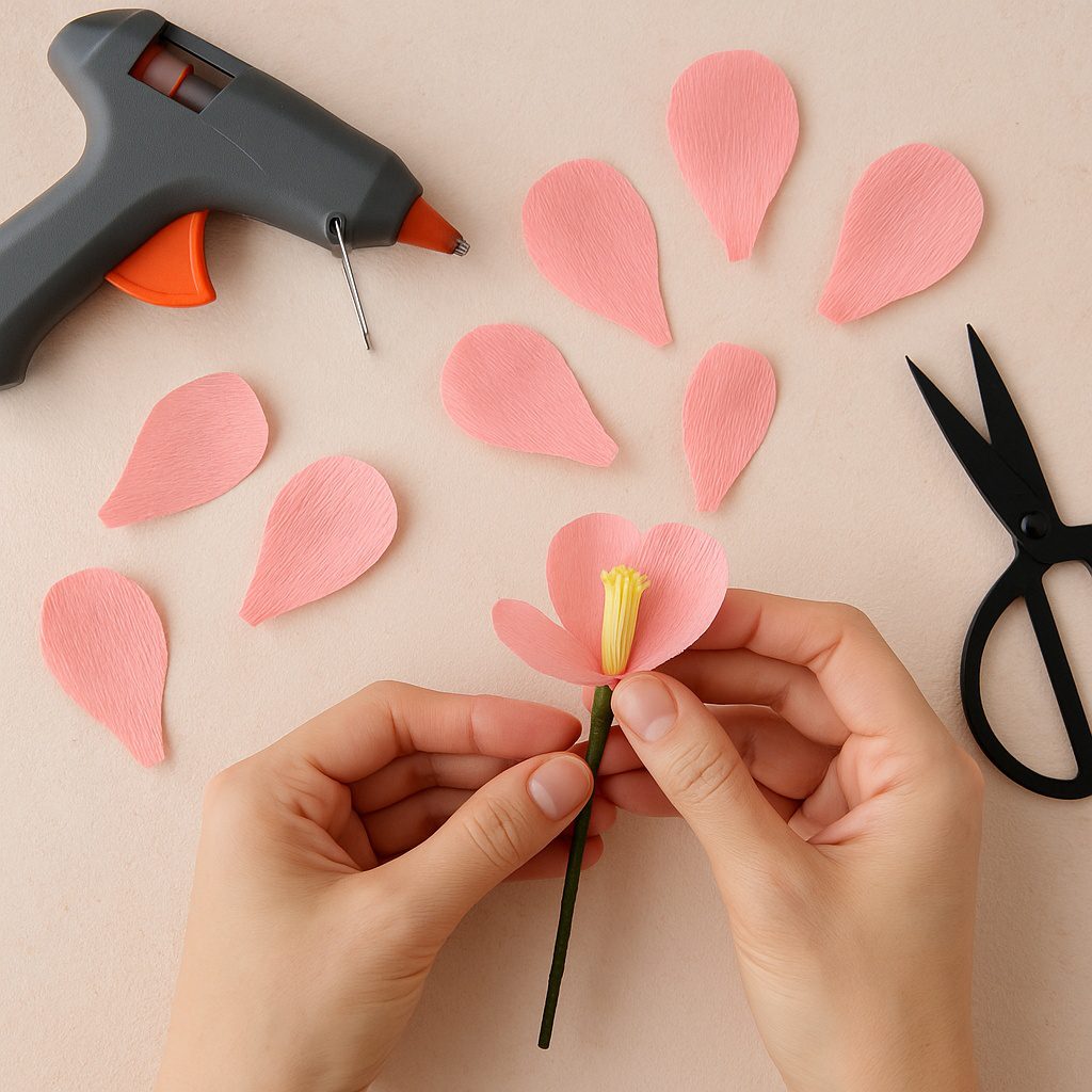 Lav papirblomster - trin for trin