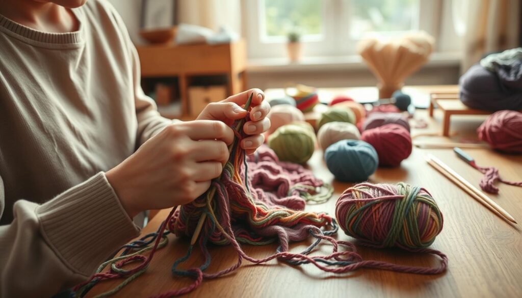 hvordan skifter man wire mens man strikker