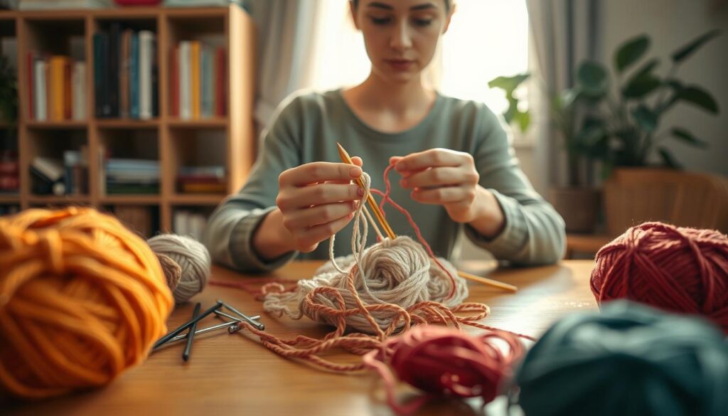skifte wire på strikkeprojekt