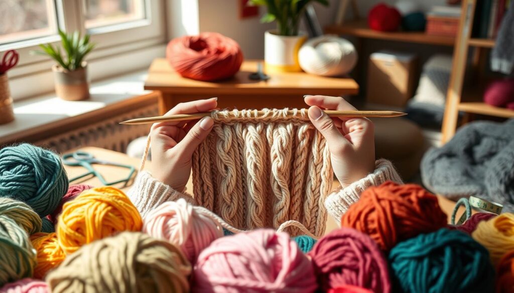 strikke mønster drejet ret